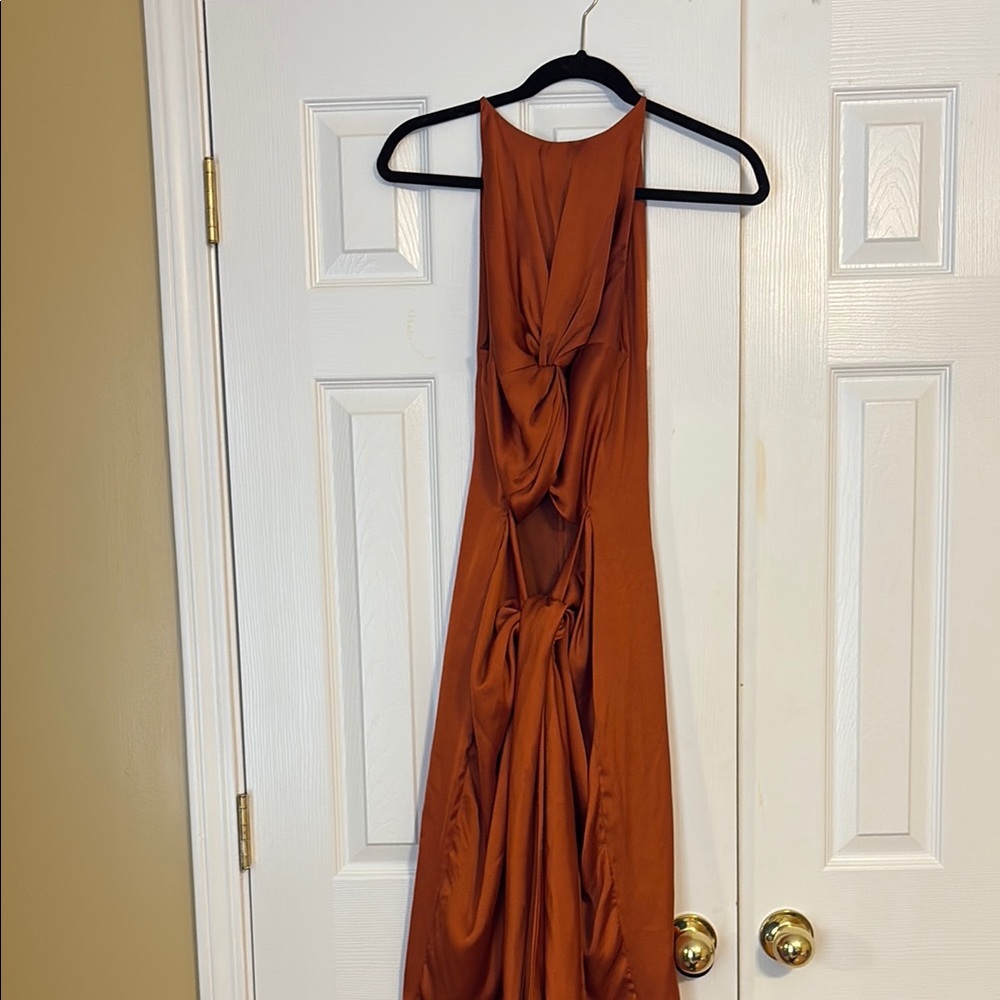 Elegant Rust Orange Women's Dress